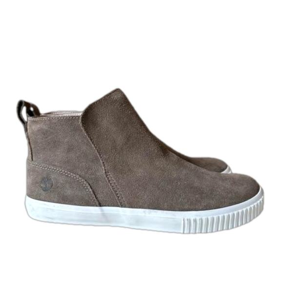 Timberland NEW Skyla Bay Pull-On Sneaker Shoes Canteen Brown Suede High Tops 9.5 - Picture 6 of 12